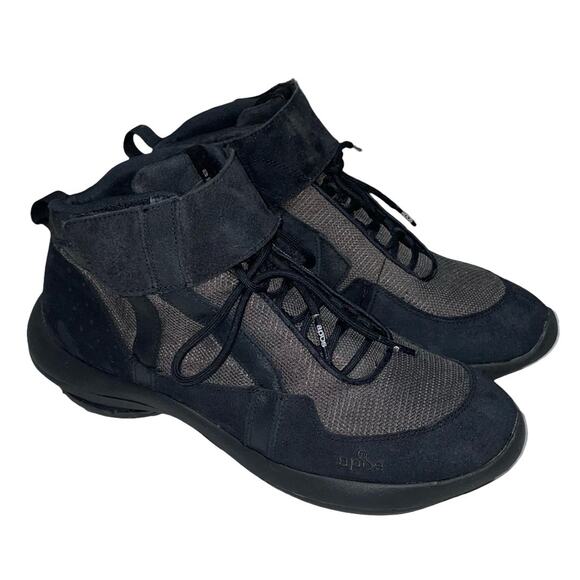 Apos Theraphy Black Suede Leather High Cut Sneakers    Size:  US 10 - Picture 1 of 8